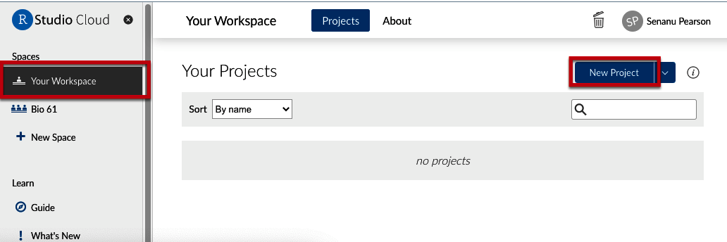 Figure 2. Loading files in Posit Cloud